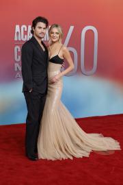 Kelsea Ballerini and Chase Stokes Get Flirty on the ACM Awards Red Carpet