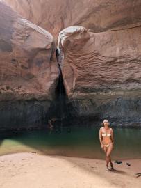 Halle Berry Strikes a Pose in a Sexy Strapless Bikini on Lake Powell