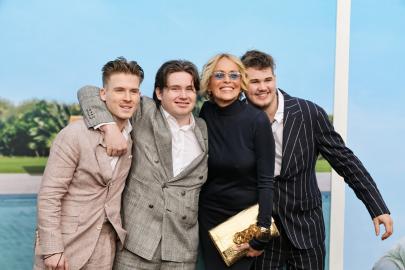 Sharon Stone Makes Rare Red Carpet Appearance With 3 Grown Sons in L.A.
