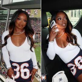 Simone Biles Shows Off NFL Game Day Outfit After Addressing Boob Job Rumors