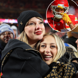 Taylor Swift Cheers on Travis Kelce With Brittany Mahomes at Chiefs Game