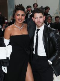 So in Love! Priyanka Chopra and Nick Jonas Match in Black and White