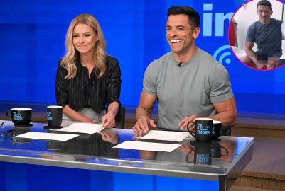 OMG! Kelly Ripa Cries Laughing at Husband Mark Consuelos’ Pixelated Crotch on TV