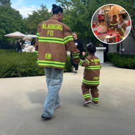 Photos From Inside Kim Kardashian's Son Psalm's Firefighter-Themed Party