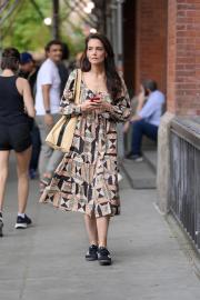 Katie Holmes Finds a New Way to Slay a Printed Spring Dress