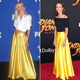 Calista Flockhart Rewears 1999 Emmys Skirt to 'Indiana Jones' Premiere