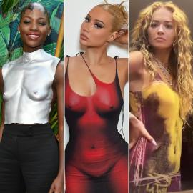 'Naked' Illusion Outfits Are So Hot! Stars Wearing the NSFW Tops, Dresses