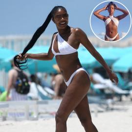 Gabrielle Union Makes a Splash in Stylish White Bikini in Miami: Photos