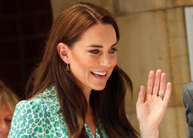 Princess Kate Looks Bright and Beautiful in Green Leopard Print