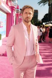 Ryan Gosling Wears ‘E’ Necklace for Eva Mendes at ‘Barbie’ Premiere