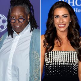 Whoopi Goldberg Is Perplexed by Alyssa Farah’s Shirt on ‘The View’