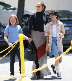 Trendy and Edgy! J. Lo and Emme Rock Opposite Summer Styles in L.A.