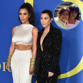 Kim Kardashian Shares Throwback Photo with Kourtney After Ending Feud