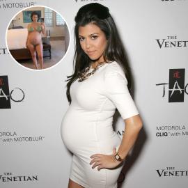 Kourtney Kardashian Proudly Flaunts Bare Bump Amid 4th Pregnancy: Photos