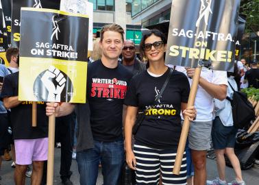 Parents on the Picket Line! Ben McKenzie and Morena Baccarin Strike Together