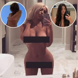 See the Kardashian-Jenner Women's Sexiest Nude Photos Over the Years