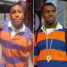 North Revives Dad Kanye West’s Classic Striped Polo From ‘TRL’ Appearance