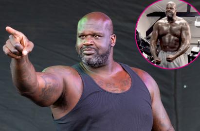Shaquille O'Neal's Abs Look Insane After He Rips Off His Shirt Mid-Workout