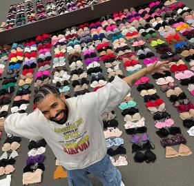 Drake Proudly Shows Off More Than 100 Bras He's Received on Tour