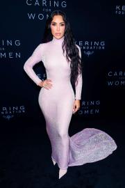 Kim Kardashian Nails Mermaidcore in Pink Iridescent Dress at Charity Dinner