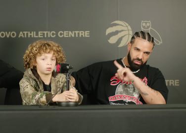 Drake’s Son Adonis Rocks a Tattoo of His Dad’s Face in 1st Music Video