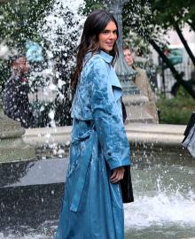 Kendall Jenner Jumps in a NYC Fountain Fully Dressed for Calvin Klein Ad