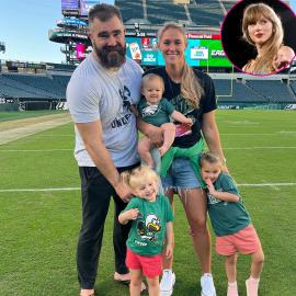 Jason Kelce’s Wife Kylie Helps 'Swiftie' Daughter Wyatt ‘Learn Football’