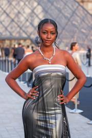 Justine Skye Nearly Bares All in Armor-Like Clasp Top