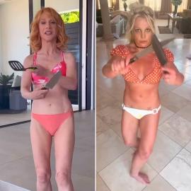 Kathy Griffin Trolls Britney Spears’ Viral Knife Video With Real Cutlery