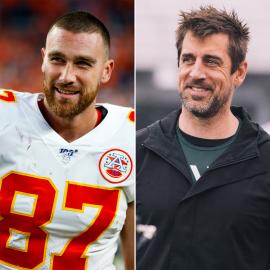 'Mr. Pfizer' Travis Kelce Points Out Aaron Rodgers' Johnson and Johnson Ties