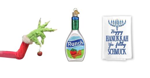 10 LOL-Worthy Christmas and Hanukkah Decor Finds