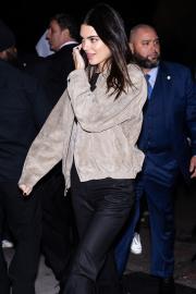 Kendall Jenner Slays in a Suede Bomber Jacket at ‘SNL’ Afterparty