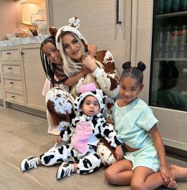 Khloe Kardashian Dresses Up With Her Kids for a Halloween Party! Photos