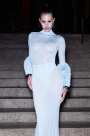 Amelia Gray Hamlin Wears Nipple-Baring Sheer Dress at 2023 CFDA Awards