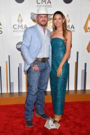 Cody Johnson and Wife Brandi Color Coordinate at the 2023 CMA Awards