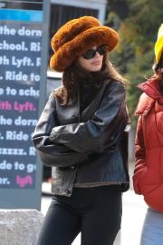 Emily Ratajkowski's Big Fuzzy Bucket Hat Is Back