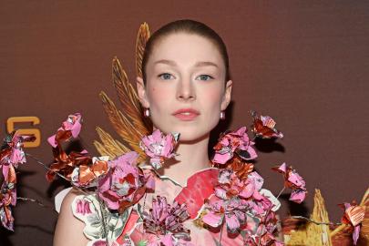 Hunter Schafer Is a Literal Bouquet at 'Hunger Games' Prequel Screening