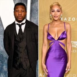 Jonathan Majors Arrives at Court With Girlfriend Meagan Good and a Bible