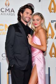 Kelsea Ballerini and Chase Stokes Arrive at the CMA Awards 2023 [Photos]