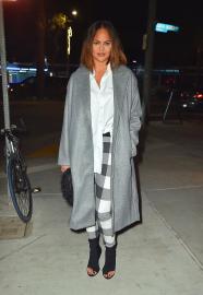 Chrissy Teigen Perfectly Pairs Pajama Pants With Heels on Date Night