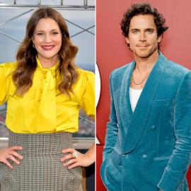 Drew Barrymore Gets Flustered After Kissing Matt Bomer on Talk Show