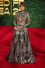 Halle Berry Is a Work of Art in Intricate Gold Gown at Red Sea Festival