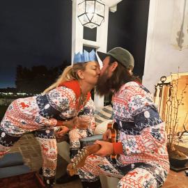 Kate Hudson and Fiance Danny Fujikawa Pack on the PDA in Christmas PJs