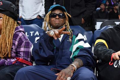 Lil Wayne Sits Courtside With 3 Sons at Los Angeles Lakers Game: Photo