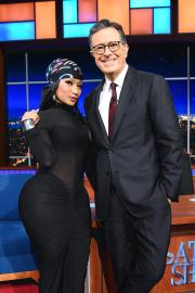 Nicki Minaj Hilariously Teaches Stephen Colbert How to 'Waft' Her Fragrance