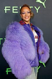 Rihanna Returns to the Red Carpet in the Coolest Fur Coat and Sneakers