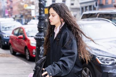 Rosalia Showcases Her Signature Moto Style in an Oversized Bomber