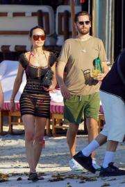 Scott Disick Spotted on a Beach in St. Barts With Ex Chloe Bartoli