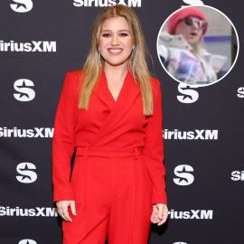 Kelly Clarkson Accidentally Photobombs Family Performing Kickline in NYC