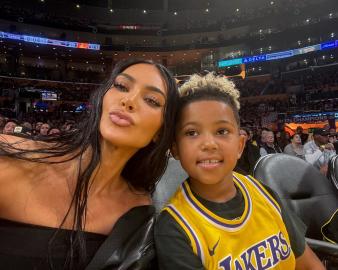 Kim Kardashian’s Son Saint Rocks New Hair Courtside on His 8th Birthday